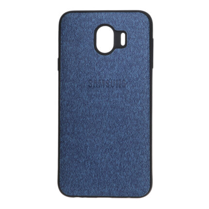 قاب طرح پارچه لوگودار Samsung Galaxy J4 / J400 - آبی