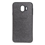 قاب طرح پارچه لوگودار Samsung Galaxy J4 / J400 - طوسی