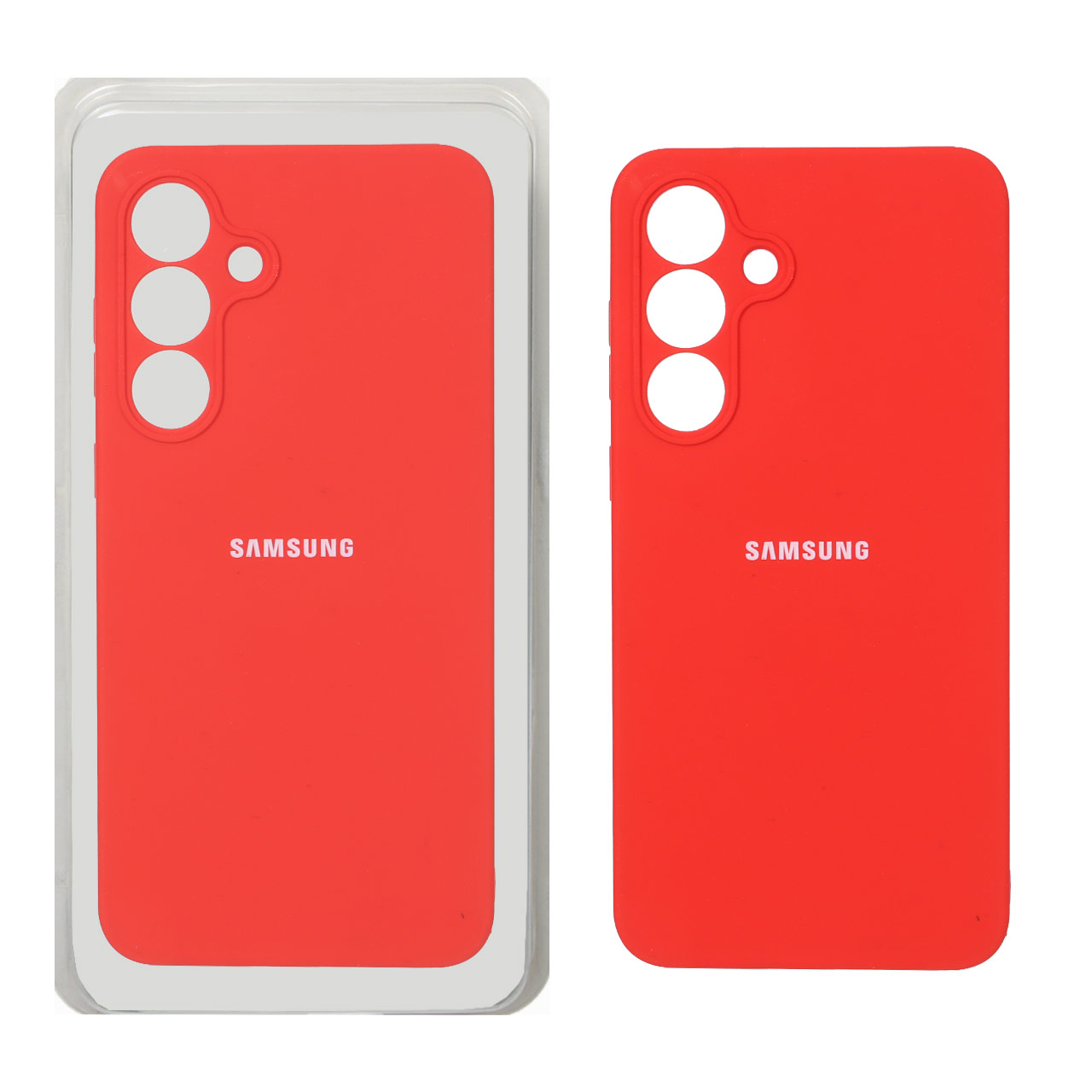 4588544 قاب سیلیکونی پاک کنی محافظ لنزدار اورجینال Samsung Galaxy S25 FE - قرمز (پک دار) - تصویر 1