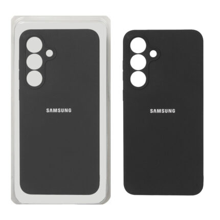 قاب سیلیکونی پاک کنی محافظ لنزدار اورجینال Samsung Galaxy S25 FE - مشکی (پک دار)