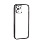 قاب شفاف دور رنگی محافظ لنز گلس دار Apple iPhone 12 - مشکی