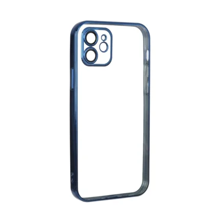 قاب شفاف دور رنگی محافظ لنز گلس دار Apple iPhone 12 - سرمه ای