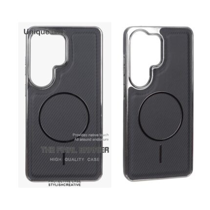 قاب اورجینال Unique Case هاشور مگنت فلزی Gunmetal مدل Samsung Galaxy S26 Ultra - مشکی (پک دار)