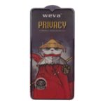 محافظ صفحه نمایش شیشه ای ایربگ دار Full Cover Privacy Weva مدل Samsung Galaxy A70 / A70S / A42 / M42