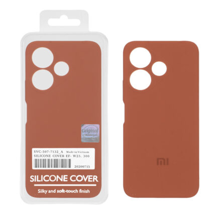 قاب سیلیکونی پاک کنی اورجینال Master Quality مدل Xiaomi Redmi 13X / Redmi 13 4G / Poco M6 4G - قهوه ای روشن (پک دار)