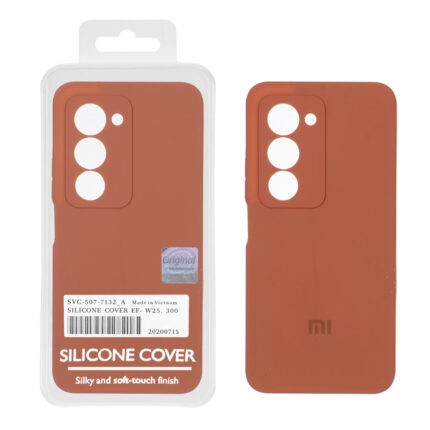 قاب سیلیکونی پاک کنی اورجینال Master Quality مدل Xiaomi Redmi 15 4G - قهوه ای روشن (پک دار)