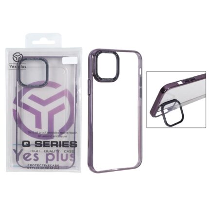 قاب SwitchFlip پشت سخت شفاف محافظ لنز طلقی استندشو Apple iPhone 12 Pro / iPhone 12 - بنفش (پک دار)
