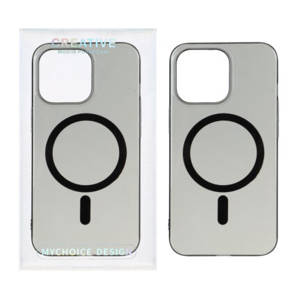 قاب اورجینال کریستالی MagSafe شفاف Creative مدل Apple iPhone 14 Pro - مشکی (پک دار)