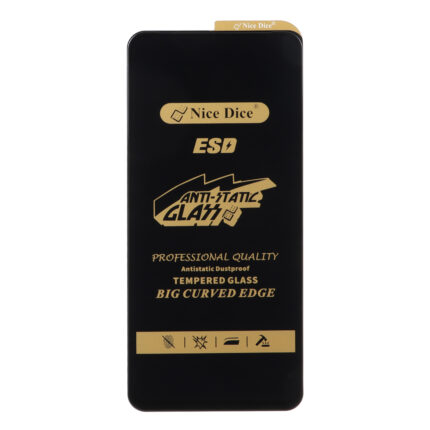 محافظ صفحه نمایش شیشه ای Full Cover ESD Anti Static - Nice Dice مدل Samsung Galaxy A11 / M11 / Redmi Note 9 / Note 9t / Mi 11 lite / Mi 12 lite / Realme 7 / Realme 9