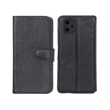 کیف موبایل چرمی مگنتی محافظ لنزدار Samsung Galaxy A05 / M05 / F05 - مشکی کد 1