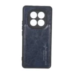 قاب طرح چرم AMG محافظ لنزدار Xiaomi Redmi Note 15 / Poco M8 5G - سرمه ای