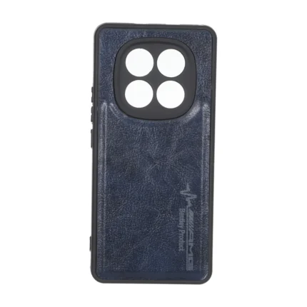 قاب طرح چرم AMG محافظ لنزدار Xiaomi Redmi Note 15 / Poco M8 5G - سرمه ای