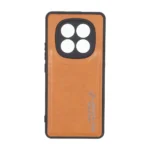 قاب طرح چرم AMG محافظ لنزدار Xiaomi Redmi Note 15 / Poco M8 5G - عسلی