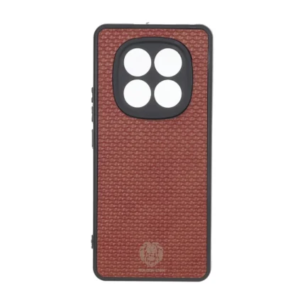 قاب طرح چرم حصیری Golden lion مدل Xiaomi Redmi Note 15 / Poco M8 5G - قهوه ای