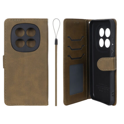 کیف موبایل مگنتی درجه یک داخل خز MNC Plus مدل Xiaomi Redmi Note 15 Pro 5G / Poco M8 Pro 5G - سبز زیتونی
