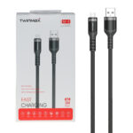 کابل شارژ فست اندروید TwinMax مدل M-4 - مشکی - MMX
