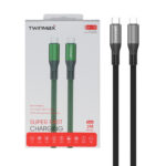 کابل شارژ فست TwinMax Type-C To Type-C مدل M-15 65W - نقره ای - MMX