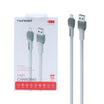 کابل شارژ فست اندروید TwinMax مدل M-17 - طوسی - MMX