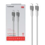 کابل شارژ فست TwinMax Type-C to Type-C مدل M-17 65W - طوسی - MMX