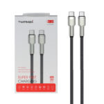 کابل شارژ فست TwinMax Type-C to Type-C مدل M-24 67W - مشکی نقره ای - MMX