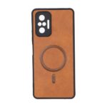 قاب چرمی طرح مگ سیف محافظ لنزدار Xiaomi Redmi Note 10 Pro 4G / Redmi Note 10 Pro Max - قهوه ای