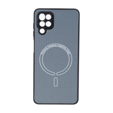 قاب کربنی طرح Magnetic محافظ لنزدار Samsung Galaxy A12 / M12 / F12 - خاکستری
