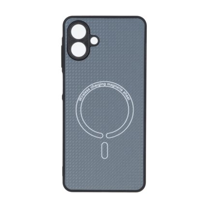 قاب کربنی طرح Magnetic محافظ لنزدار Samsung Galaxy A07 - خاکستری
