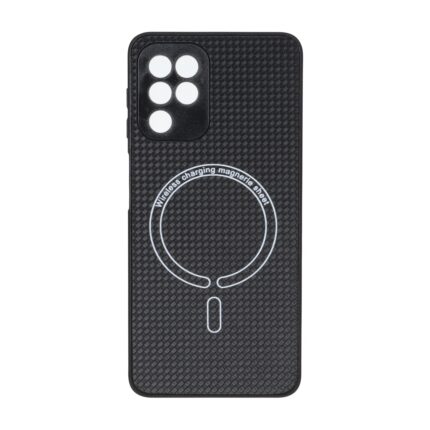 قاب کربنی طرح Magnetic محافظ لنزدار Samsung Galaxy A22 4G / M22 / M32 4G / F22 - مشکی