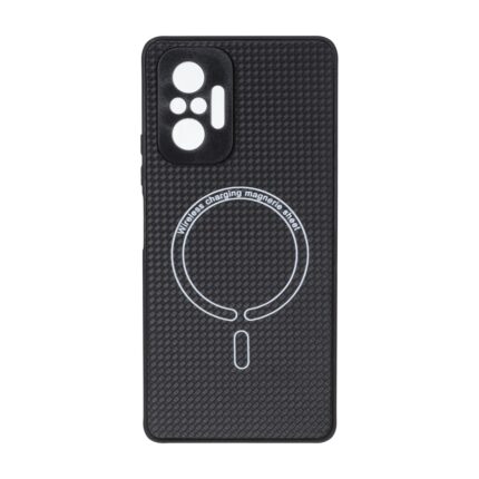 قاب کربنی طرح Magnetic محافظ لنزدار Xiaomi Redmi Note 10 Pro 4G / Redmi Note 10 Pro Max - مشکی