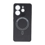 قاب کربنی طرح Magnetic محافظ لنزدار Xiaomi Redmi Note 14 4G - مشکی