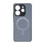قاب کربنی طرح Magnetic محافظ لنزدار Xiaomi Redmi Note 14 4G - خاکستری