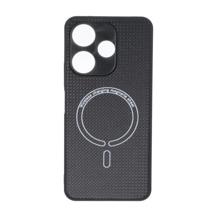قاب کربنی طرح Magnetic محافظ لنزدار Xiaomi Redmi 13X / Redmi 13 4G / Poco M6 4G - مشکی