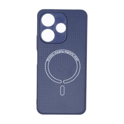 قاب کربنی طرح Magnetic محافظ لنزدار Xiaomi Redmi 13X / Redmi 13 4G / Poco M6 4G - سرمه ای