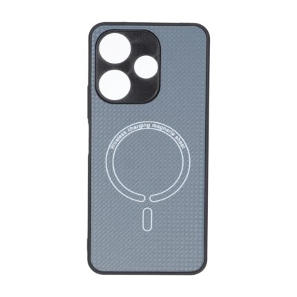قاب کربنی طرح Magnetic محافظ لنزدار Xiaomi Redmi 13X / Redmi 13 4G / Poco M6 4G - خاکستری