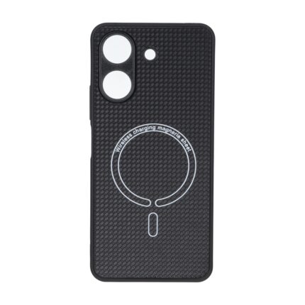 قاب کربنی طرح Magnetic محافظ لنزدار Xiaomi Redmi 13C / Poco C65 - مشکی