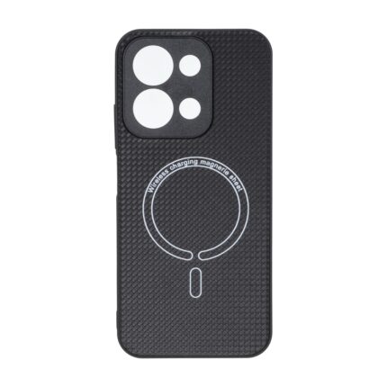 قاب کربنی طرح Magnetic محافظ لنزدار Xiaomi Redmi 15C / Poco C85 - مشکی