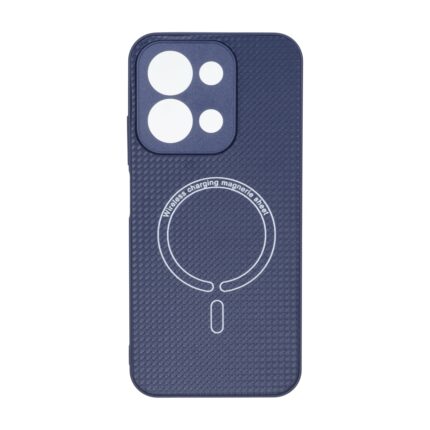 قاب کربنی طرح Magnetic محافظ لنزدار Xiaomi Redmi 15C / Poco C85 - سرمه ای