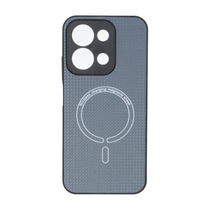 قاب کربنی طرح Magnetic محافظ لنزدار Xiaomi Redmi 15C / Poco C85 - خاکستری