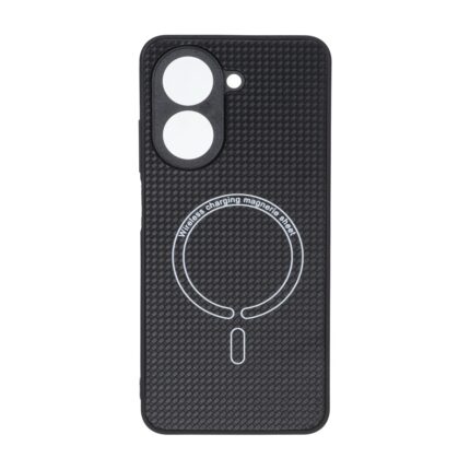 قاب کربنی طرح Magnetic محافظ لنزدار Xiaomi Redmi A5 / Poco C71 - مشکی