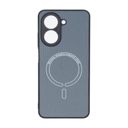 قاب کربنی طرح Magnetic محافظ لنزدار Xiaomi Redmi A5 / Poco C71 - خاکستری