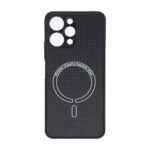 قاب کربنی طرح Magnetic محافظ لنزدار Xiaomi Redmi 12 / Poco M6 Pro 5G - مشکی
