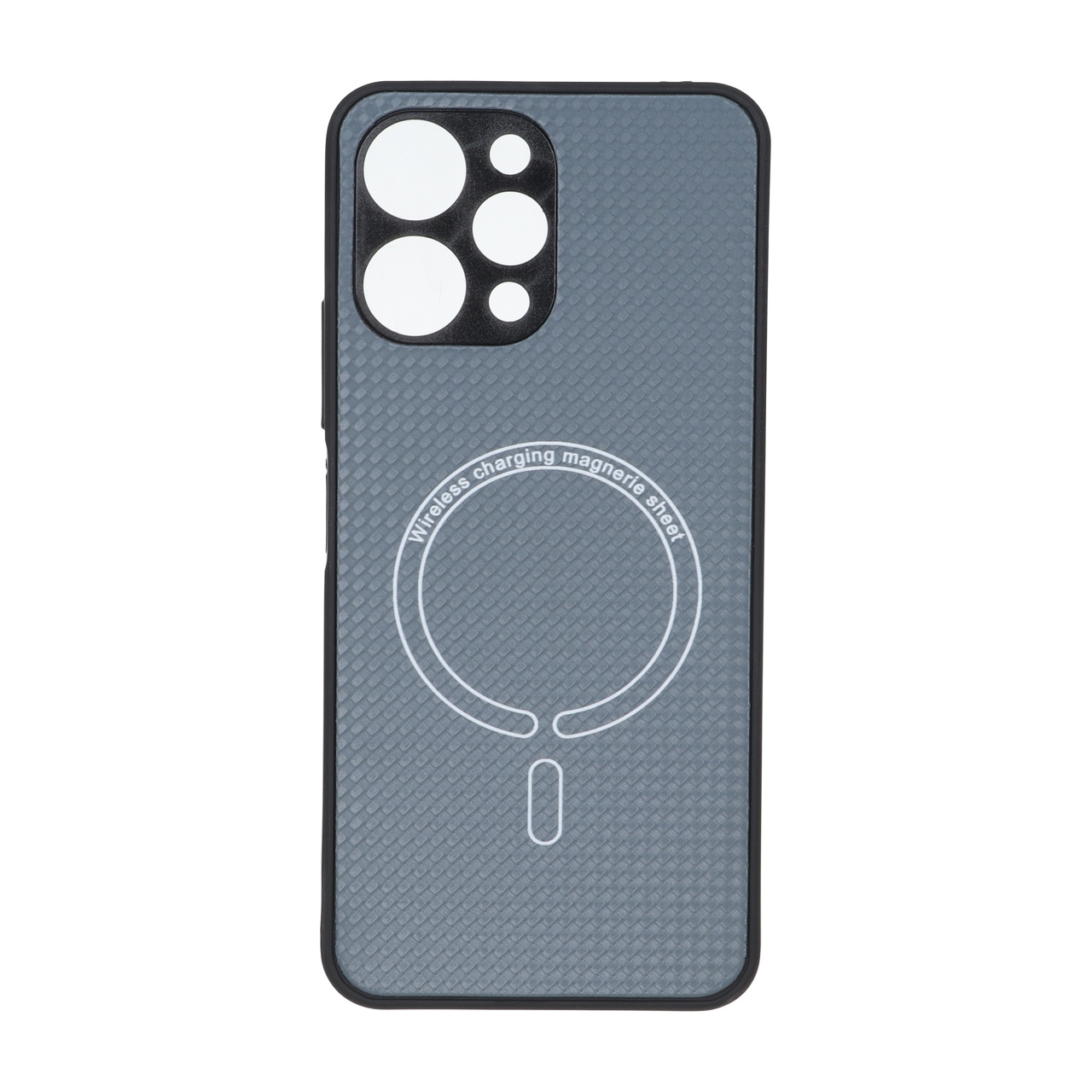 4594962 قاب کربنی طرح Magnetic محافظ لنزدار Xiaomi Redmi 12 / Poco M6 Pro 5G - خاکستری - تصویر 1
