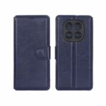 کیف موبایل چرمی مگنتی محافظ لنزدار Xiaomi Redmi Note 15 / Poco M8 5G - سرمه ای