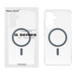 قاب اورجینال Magic Mask پشت سخت شفاف MagSafe دور ژله ای Samsung Galaxy A17 / A26 - خاکستری (پک دار)