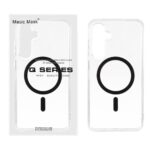 قاب اورجینال Magic Mask پشت سخت شفاف MagSafe دور ژله ای Samsung Galaxy S24 FE - مشکی (پک دار)