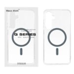 قاب اورجینال Magic Mask پشت سخت شفاف MagSafe دور ژله ای Samsung Galaxy S24 FE - خاکستری (پک دار)