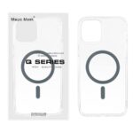 قاب اورجینال Magic Mask پشت سخت شفاف MagSafe دور ژله ای Apple iPhone 12 Pro Max - خاکستری (پک دار)