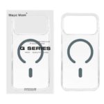 قاب اورجینال Magic Mask پشت سخت شفاف MagSafe دور ژله ای Apple iPhone 17 Pro Max - خاکستری (پک دار)