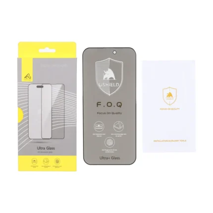 محافظ صفحه نمایش شیشه ای اورجینال Ultra Glass Ushield Privacy مدل Apple iPhone 14 Pro Max (پک دار)