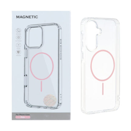 قاب اورجینال Magnetic دور ژله ای MagSafe مدل Samsung Galaxy A37 - صورتی (پک دار)